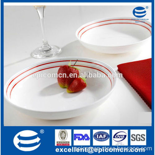 china ceramic round salad plate, household porcelain plate microwave safe
